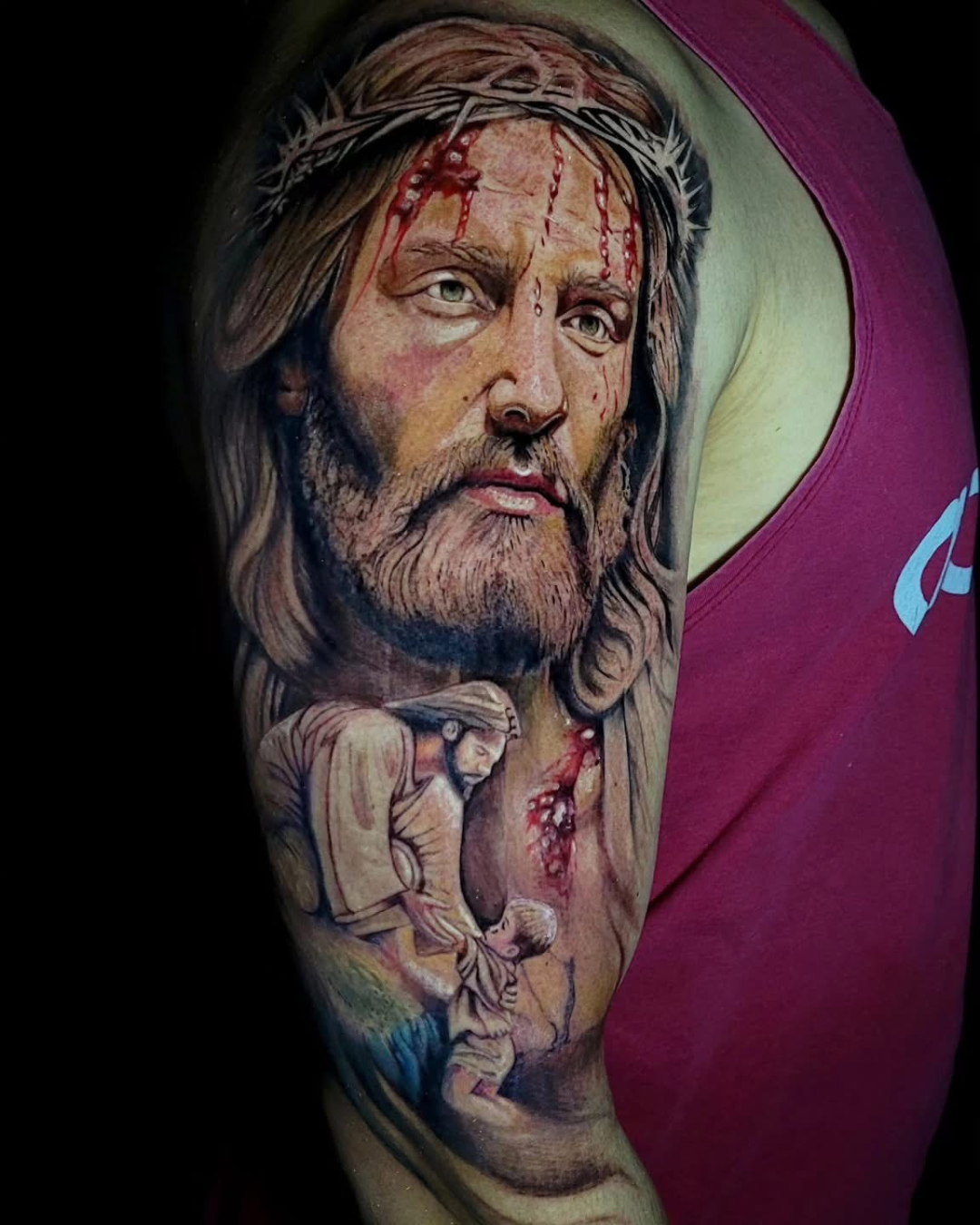 tatuagem masculina, tatuagem masculino, tatuagem, realismo, tattoo, piercing, foto de tatuagens masculinas, luzart, preto e cinza, blackwork, tatuagem no braço masculino - 3219